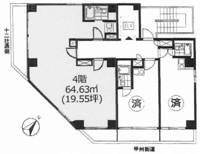 陽輪台西新宿ビル403 間取り図