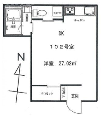 キャピタルビュー滝野川102 間取り図