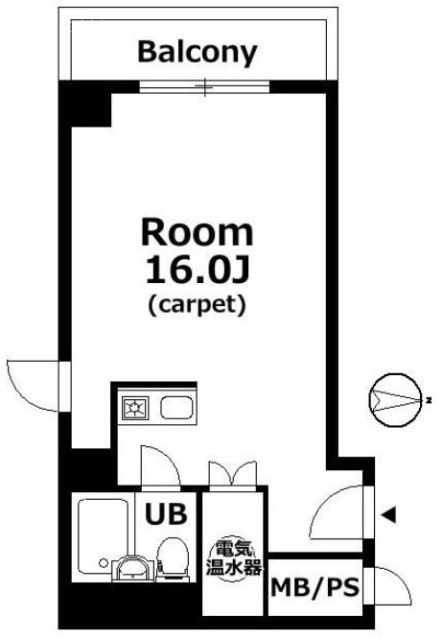 新宿御苑前マンション302 間取り図