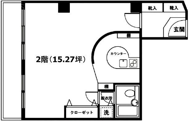 渋谷三信マンション2F 間取り図