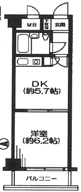 ダイアパレス新宿1丁目10F 間取り図