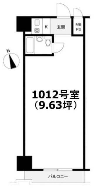 高田馬場ダイカンプラザ1012 間取り図