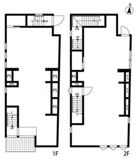 クオーレ西麻布1F～2F 間取り図