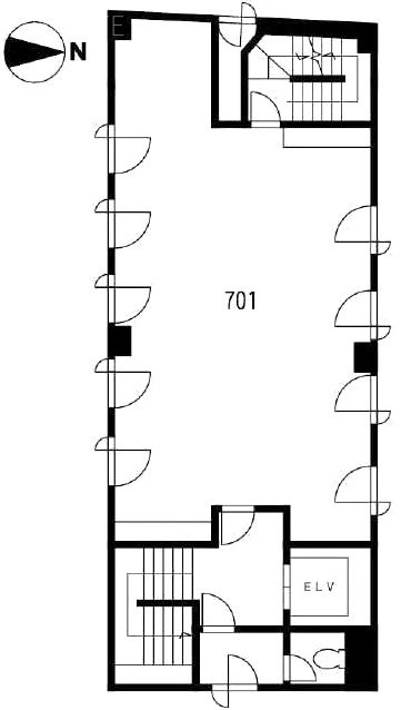 大島ビル新館ビル701 間取り図