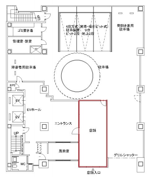 八重洲通ハタビル1F 間取り図