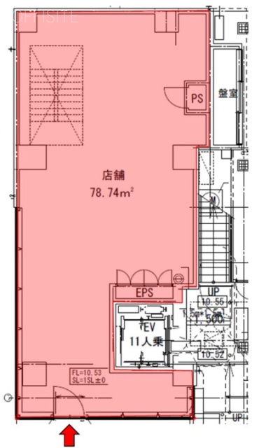 (仮)モモキタビル1F 間取り図