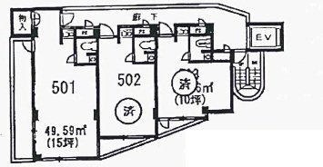 井上ビル12号館501 間取り図