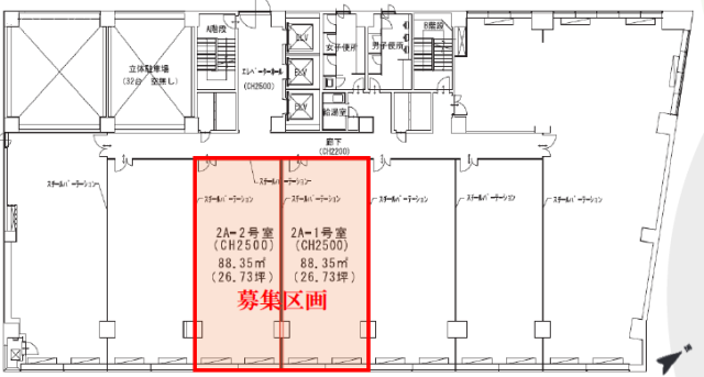 横浜西口Kビル2F 間取り図