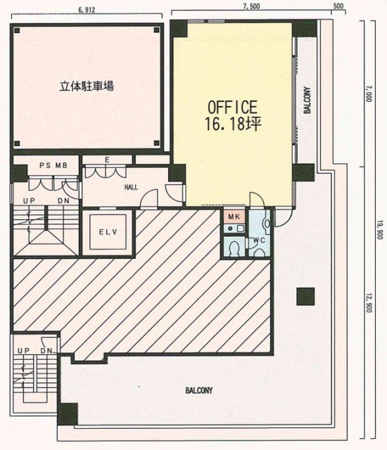 斎藤ビル6F 間取り図