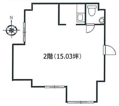 オーケーコーポビル2F 間取り図