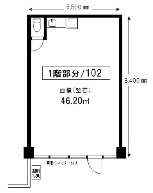 グランメール上北沢ビル102 間取り図