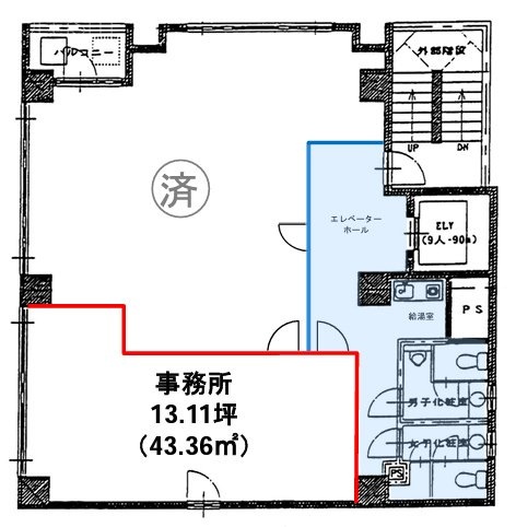 TSKビル6F 間取り図