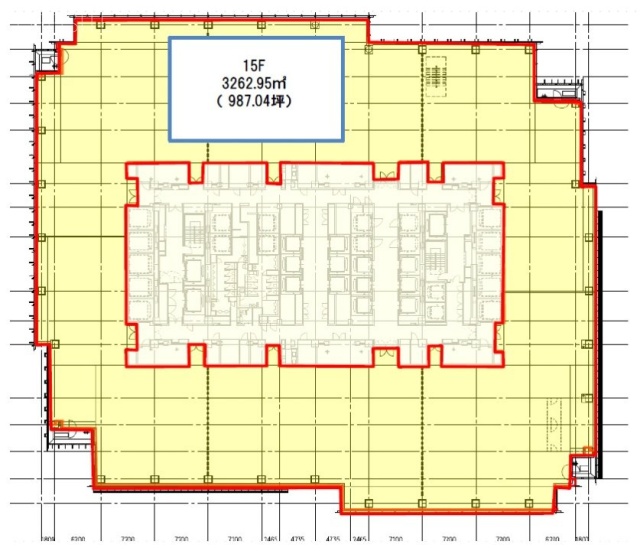 ミッドタウン・タワー15F 間取り図