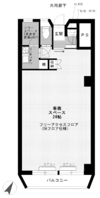 コーポ高砂305 間取り図