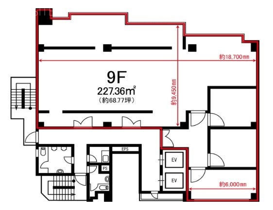 ワコーレ三軒茶屋64ビル9F 間取り図