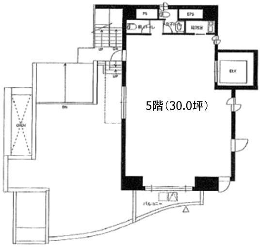 恵比寿三丁目ビル5F 間取り図