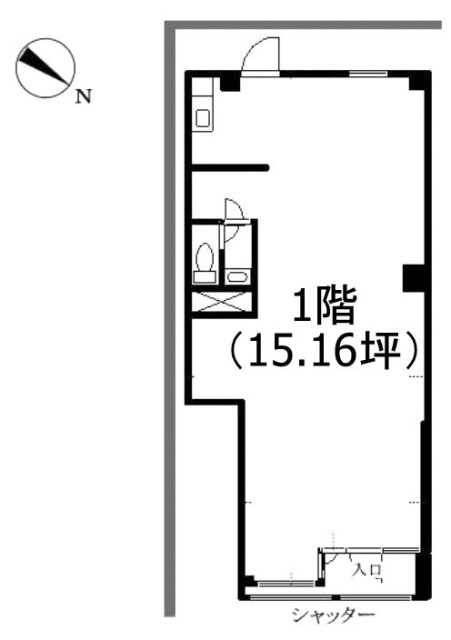 池之端コーポ1F 間取り図