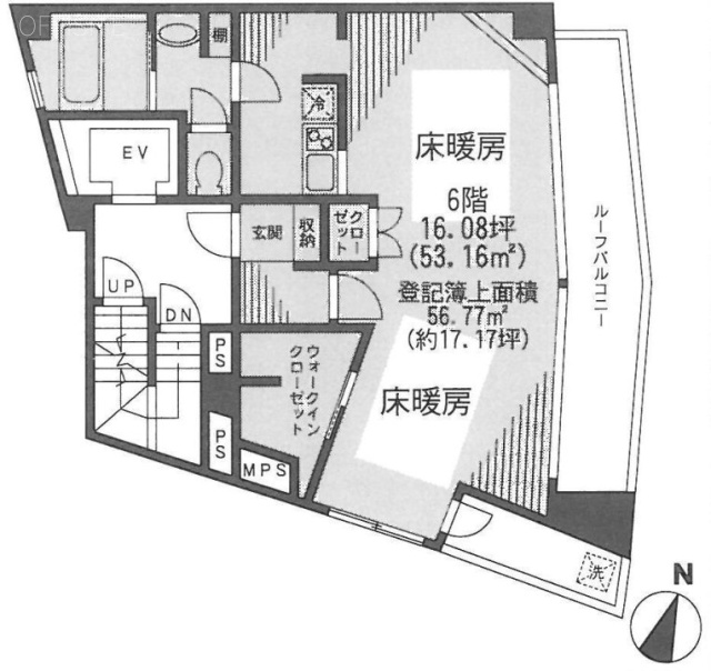 センチュリーホーム恵比寿ビル6F 間取り図