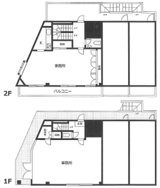SKKビル1F~2F 間取り図