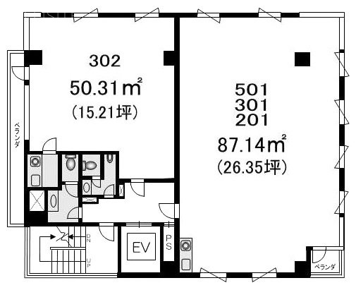 ワイビル301 間取り図