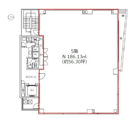 スカイフィールドビル5F 間取り図
