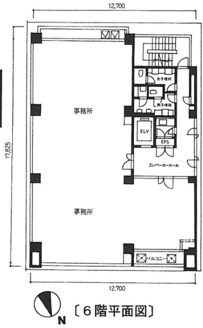 かみちビル6F 間取り図