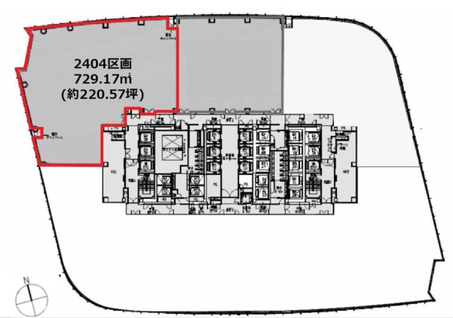 虎ノ門ヒルズ森タワー2404 間取り図