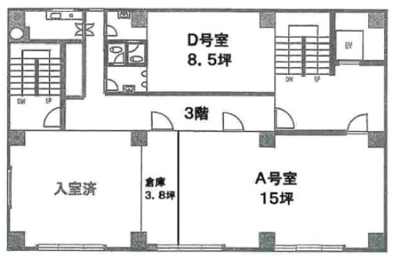 フロイデンビル3F 間取り図