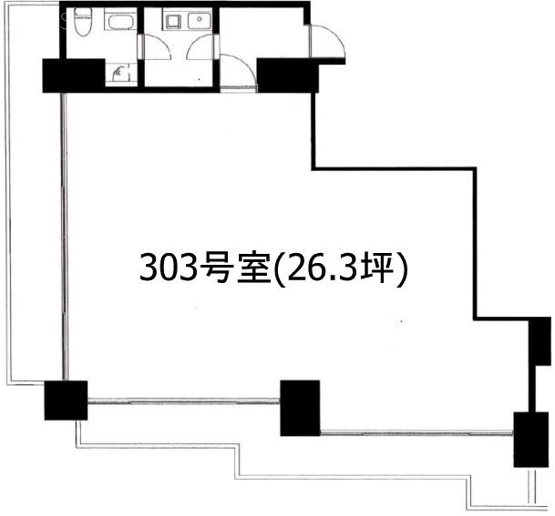 ライオンズマンション門前仲町303 間取り図