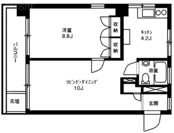 赤坂カムフィーホームズC 間取り図