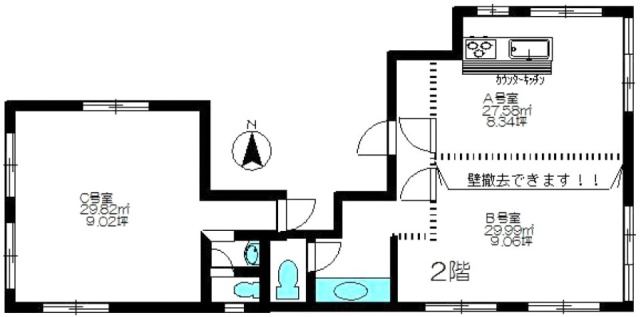 川田ビルAB 間取り図