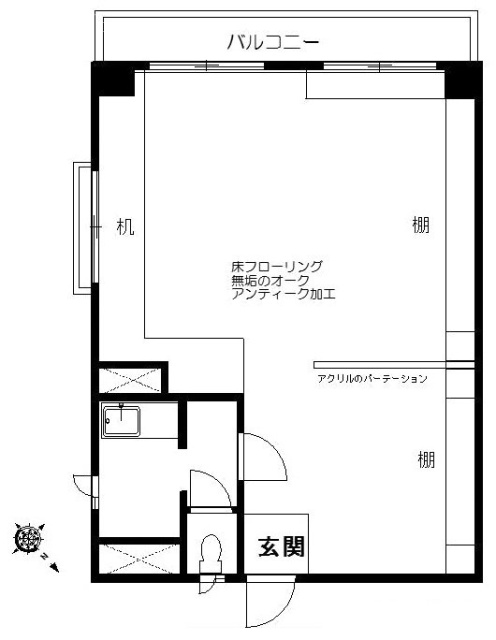 船場マンション2F 間取り図