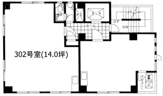 第2スヂノビル302 間取り図