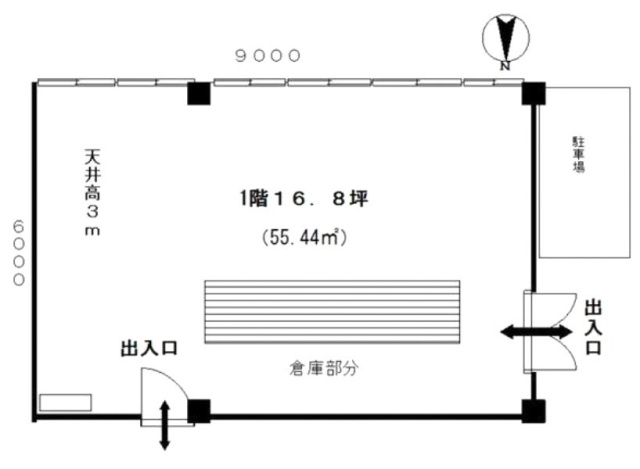 芝浦岸壁(しばうらがんへき)ビル1F 間取り図