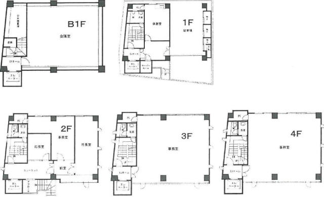 CーMA2元麻布B1F～4F 間取り図