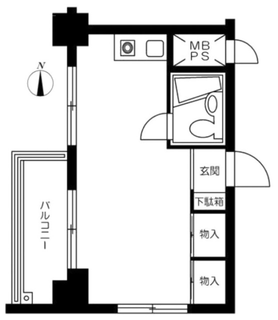 ヴェラハイツ御徒町706 間取り図