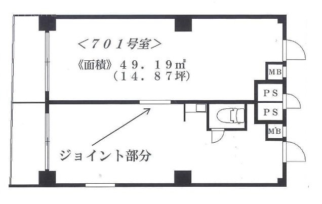 サロン・ド・シャポービル701 間取り図