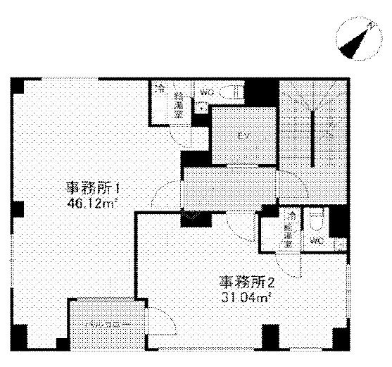 銀座スカイビル301 間取り図