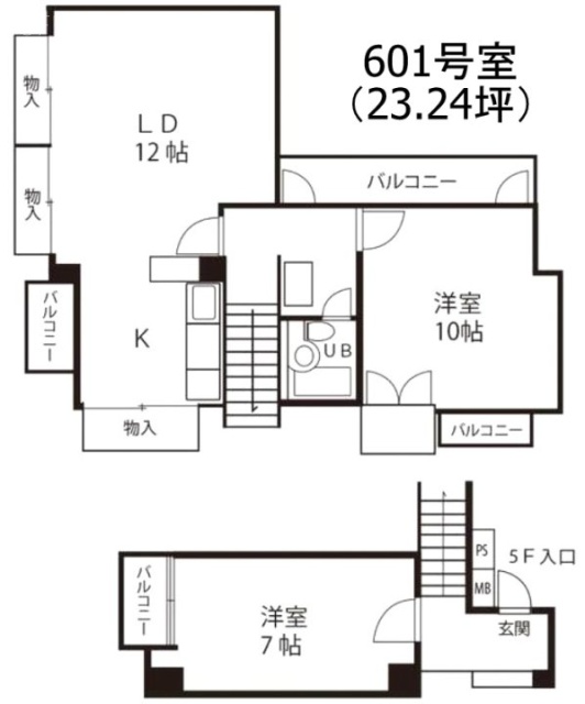 タックビル601 間取り図