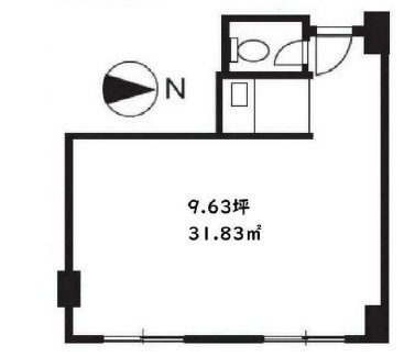 新宿Qフラットビル909 間取り図