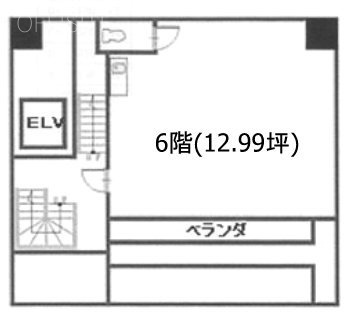 第3篠原ビル6F 間取り図