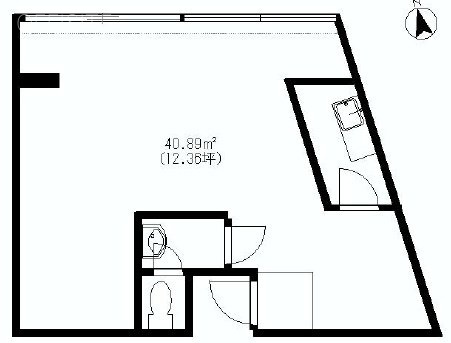 ドミシール平野405 間取り図