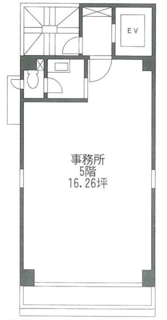 ローズベイ新富町ビル5F 間取り図