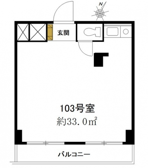 マーサ恵比寿103 間取り図