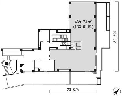 代官山東急アパートビル1F 間取り図