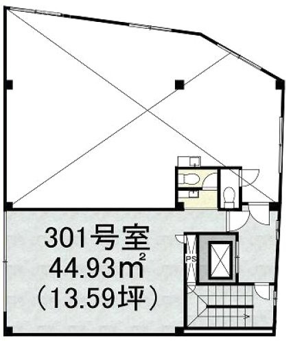 加瀬ビル301 間取り図