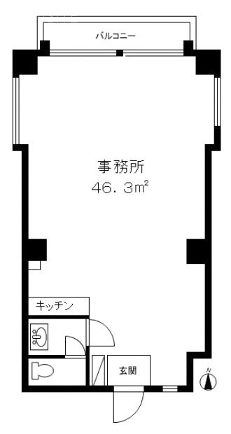 池之端ヒロ・ハイツ303 間取り図