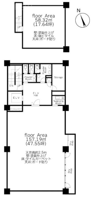 日研アラインビルB1F～B2F 間取り図