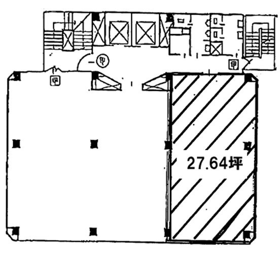 虎ノ門電気第2ビル7F 間取り図