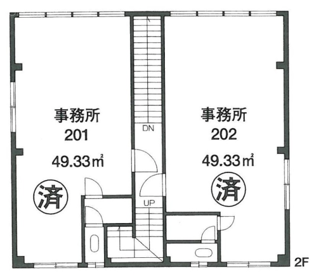 神田五軒町シティービル2F 間取り図